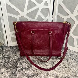 Louis Vuitton Vintage Empreinte Lumineuse PM - Burgundy Leather Tote Bag